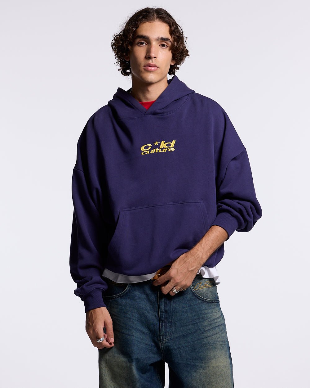 ICONIC COLD HOODIE NAVY BLUE - COLD CULTURE