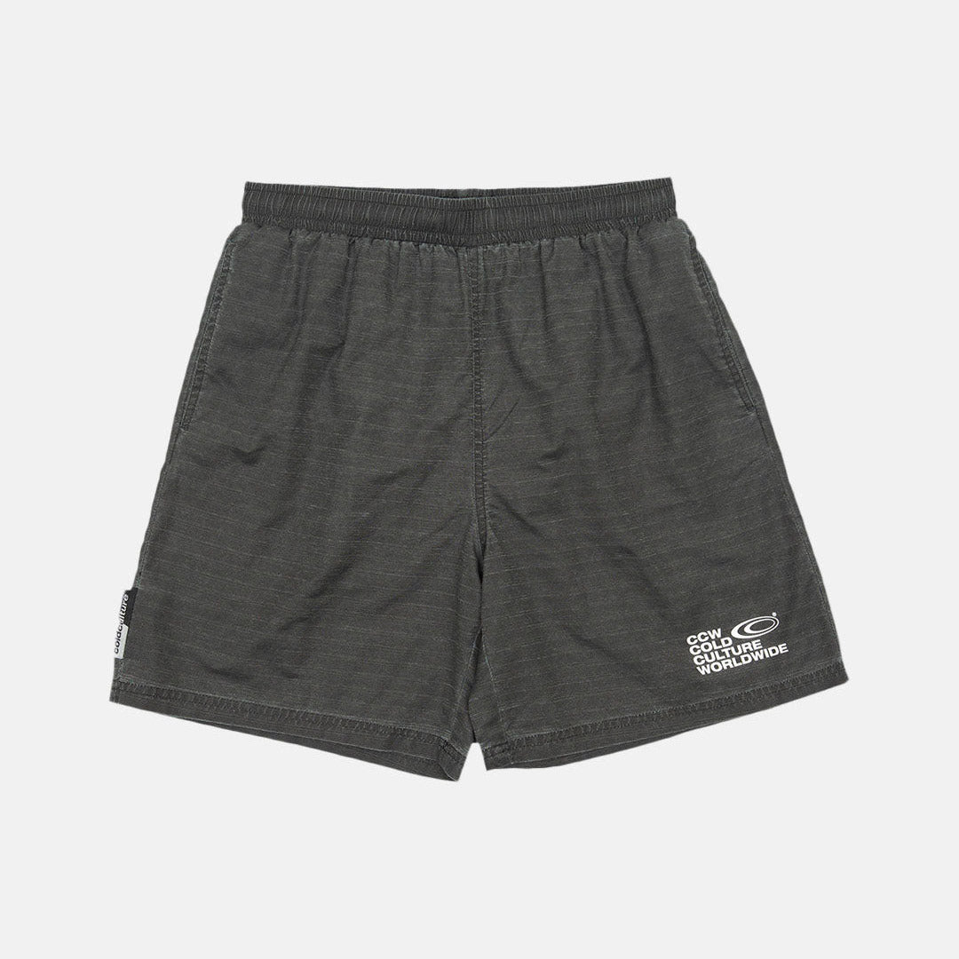 INDUSTRIAL SWIM SHORTS BLACK DYED - Cold Culture