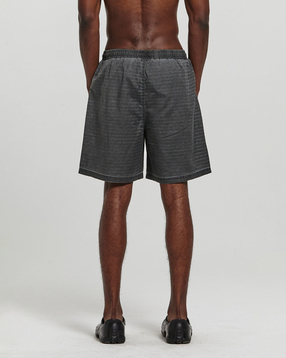 INDUSTRIAL SWIM SHORTS BLACK DYED - COLD CULTURE