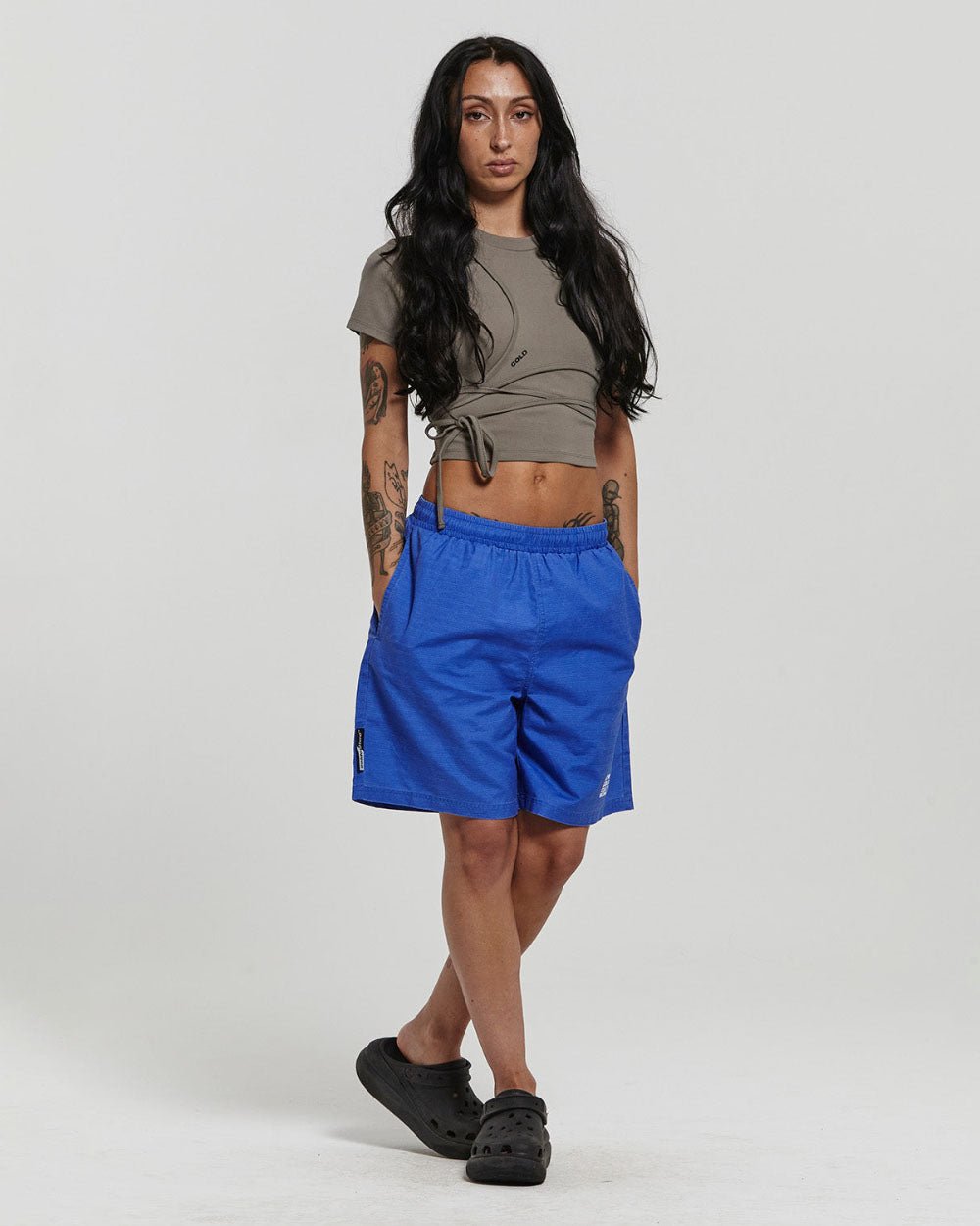 INDUSTRIAL SWIM SHORTS BRIGHT BLUE DYED - COLD CULTURE