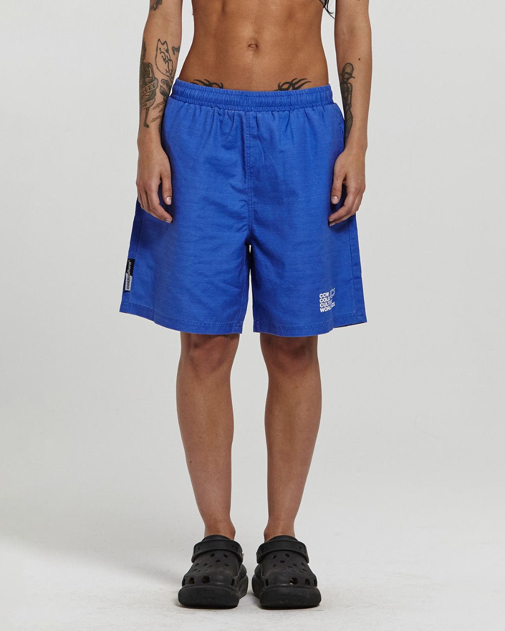 INDUSTRIAL SWIM SHORTS BRIGHT BLUE DYED - COLD CULTURE