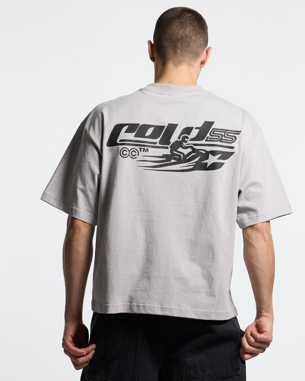 JET SKI TEE LIGHT GREY - Cold Culture