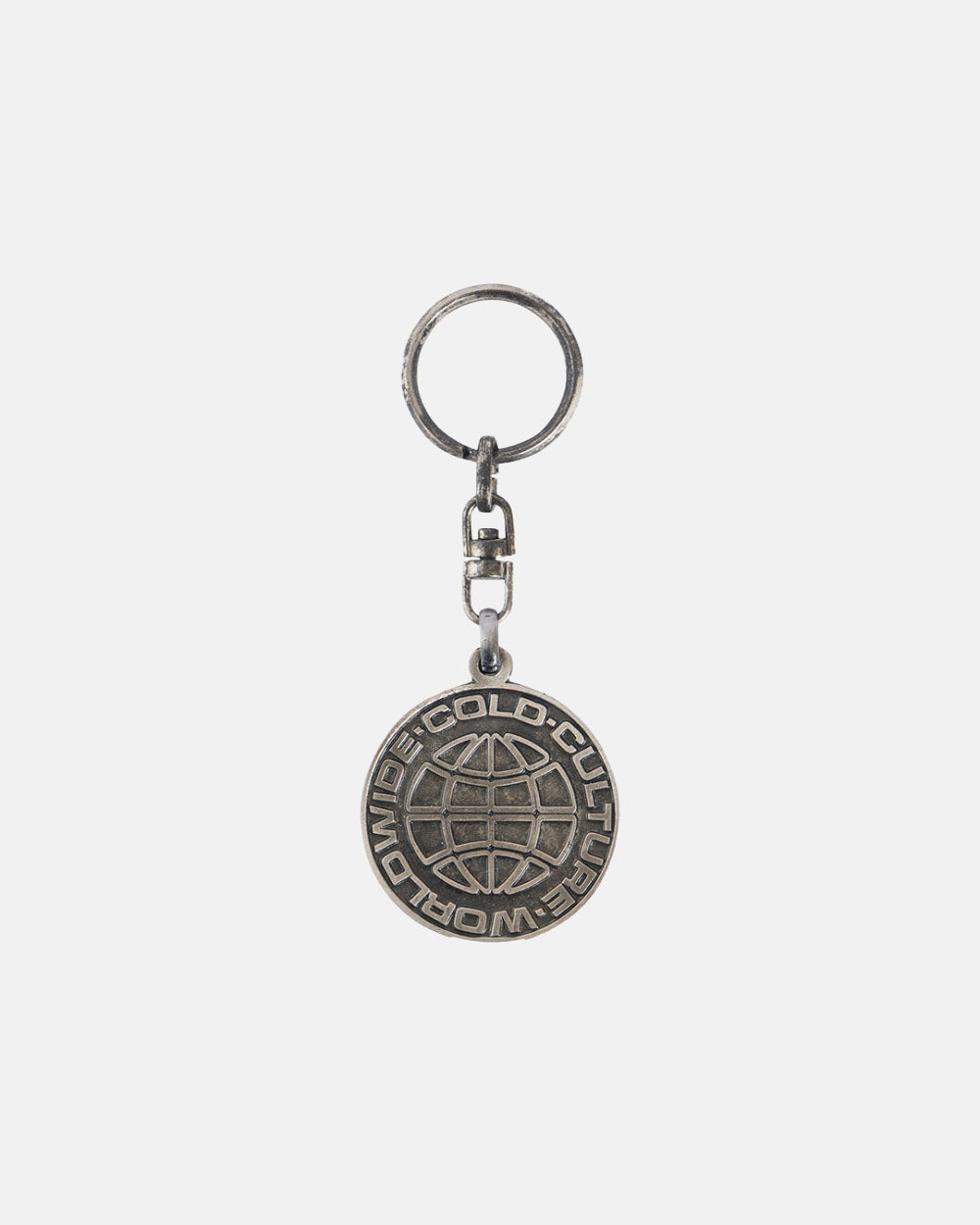 WORLD LOGO METAL KEYCHAIN – COLD CULTURE