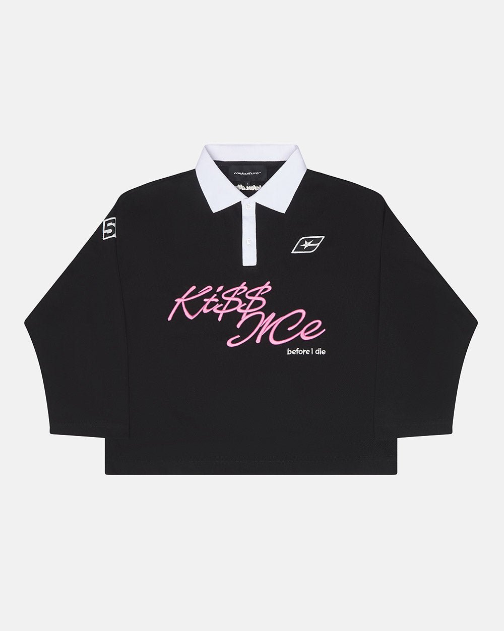 KISS ME POLO BLACK & PINK - Cold Culture