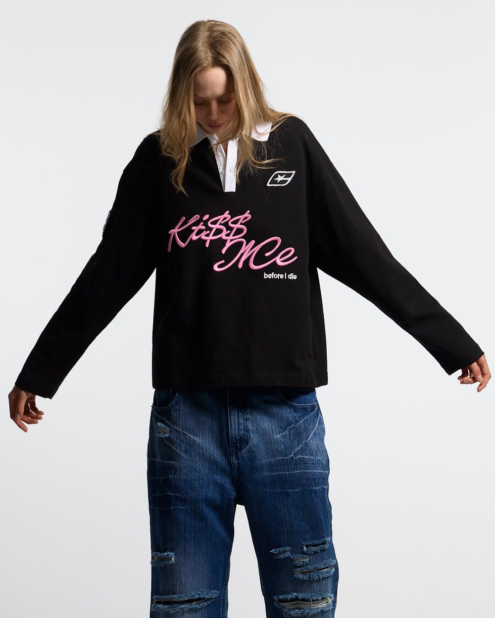 KISS ME POLO BLACK & PINK - Cold Culture #woman