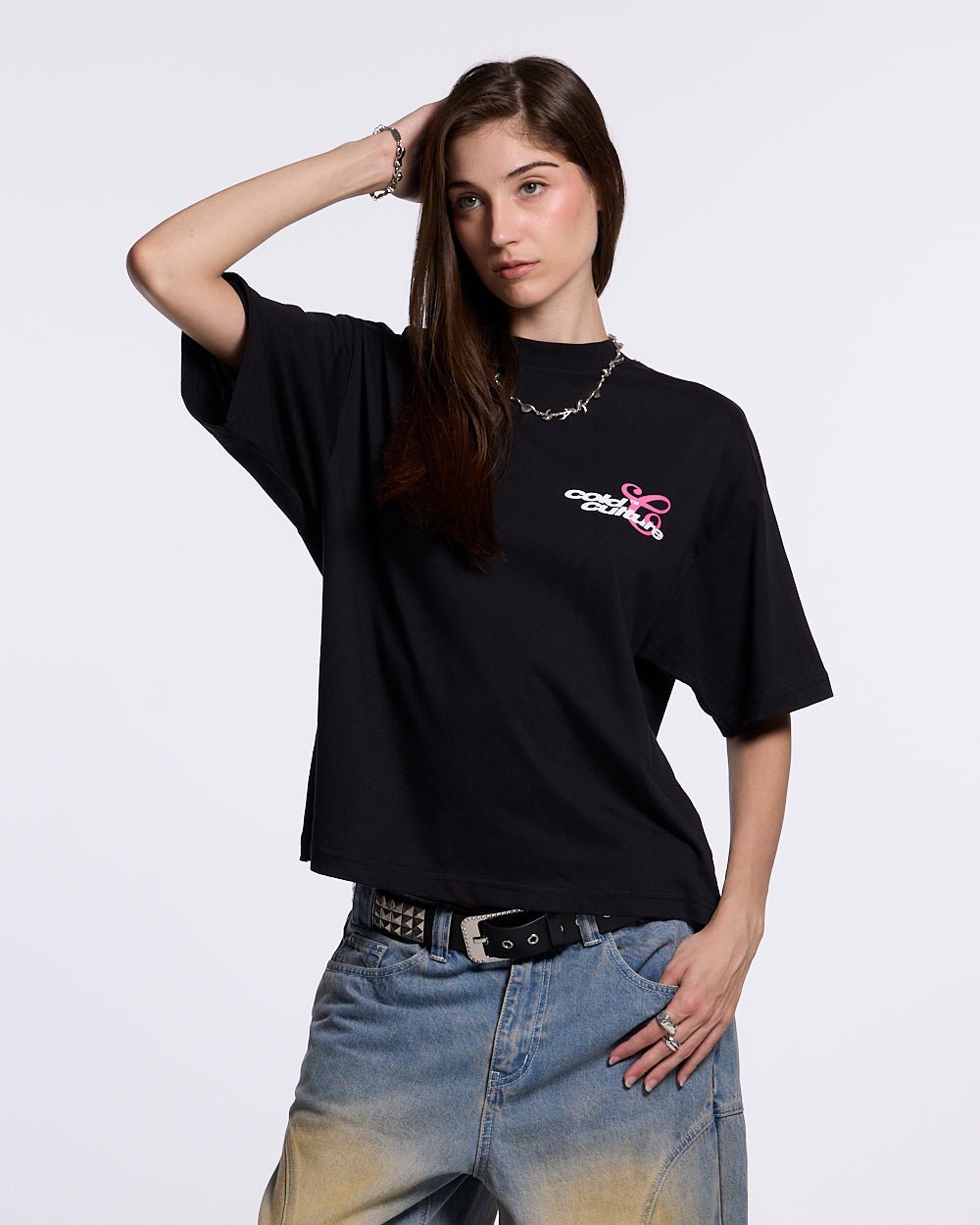 KISS THE BUNNY TEE BLACK - COLD CULTURE
