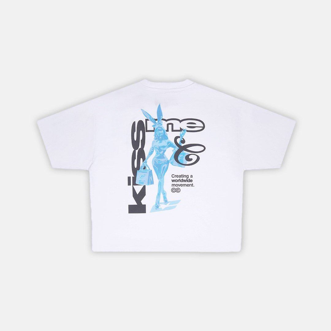 KISS THE BUNNY TEE WHITE - Cold Culture
