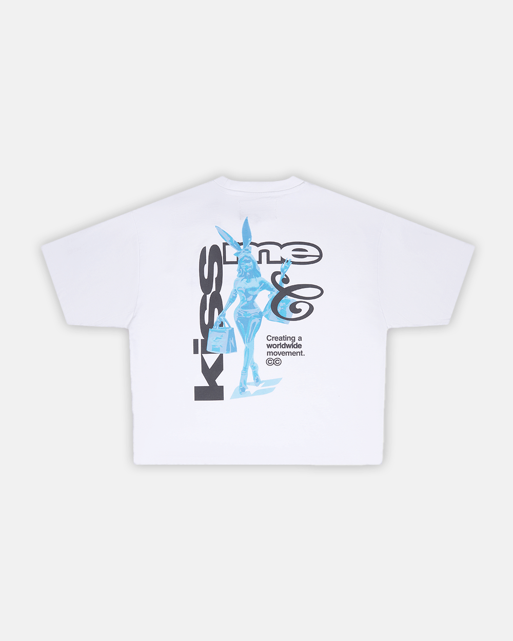 KISS THE BUNNY TEE WHITE - COLD CULTURE