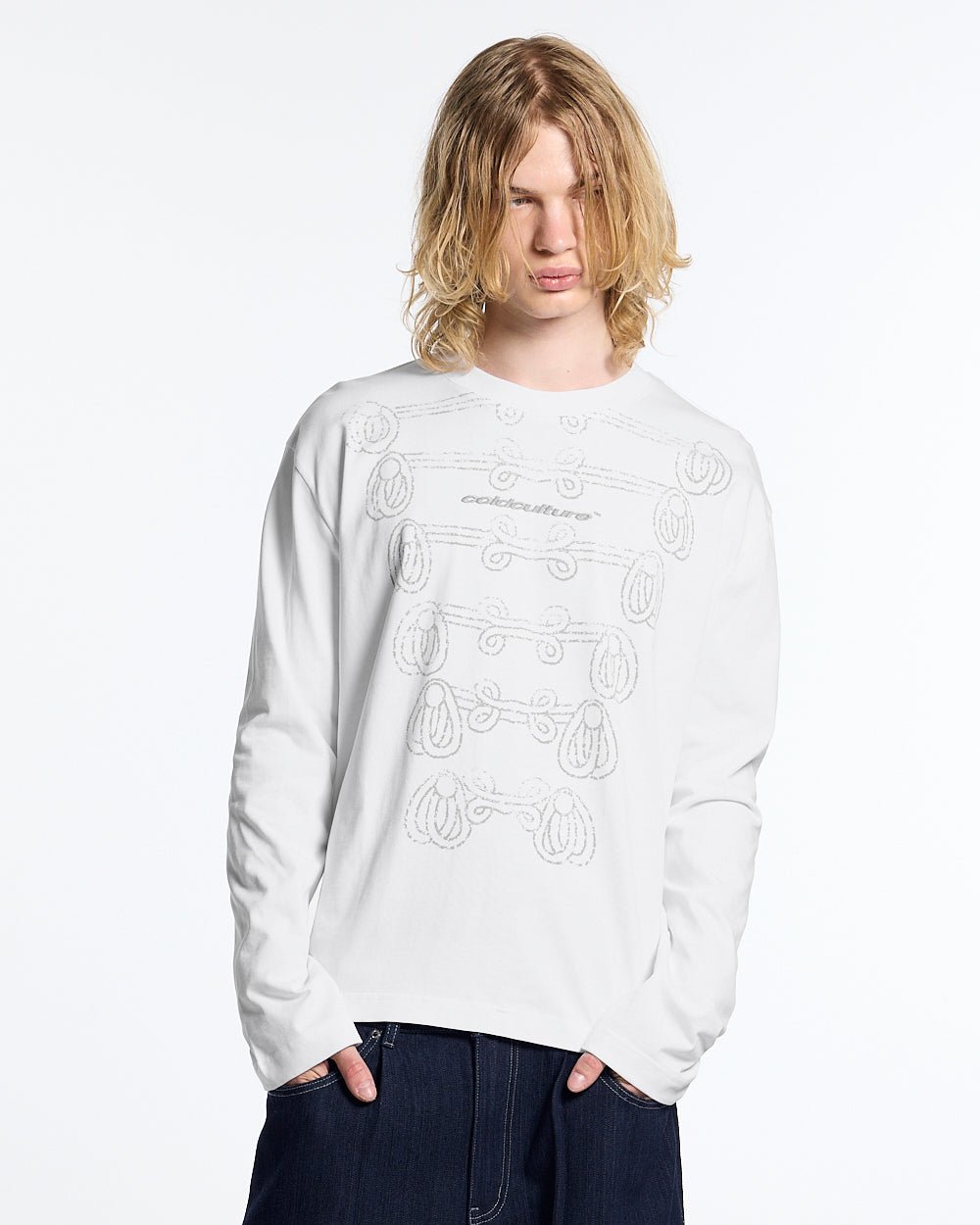 KNOTTING HILL LONGSLEEVE WHITE - Cold Culture