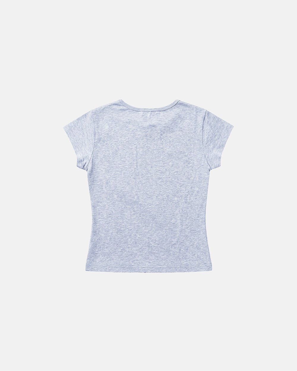 LACE BABY TEE HEATHER GREY - Cold Culture