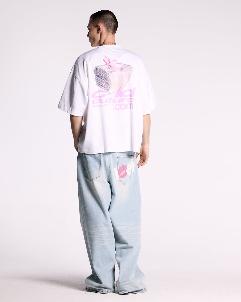 LACE UP TEE WHITE - COLD CULTURE