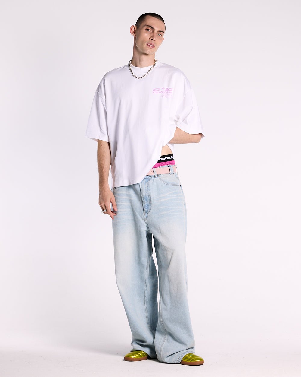 LACE UP TEE WHITE - COLD CULTURE