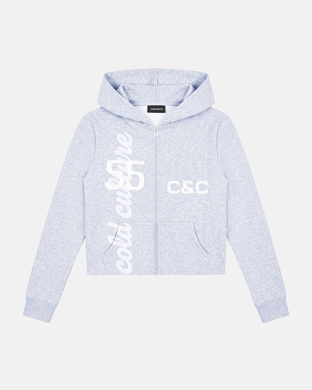 LACE ZIP HOODIE HEATHER GREY - DELAYED DELIVERY - Cold Culture