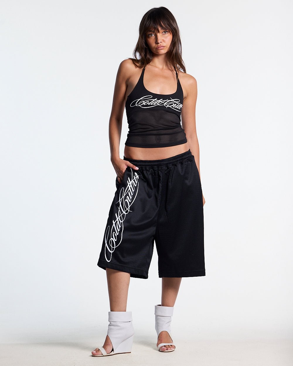 LADY C MESH TOP BLACK - Cold Culture