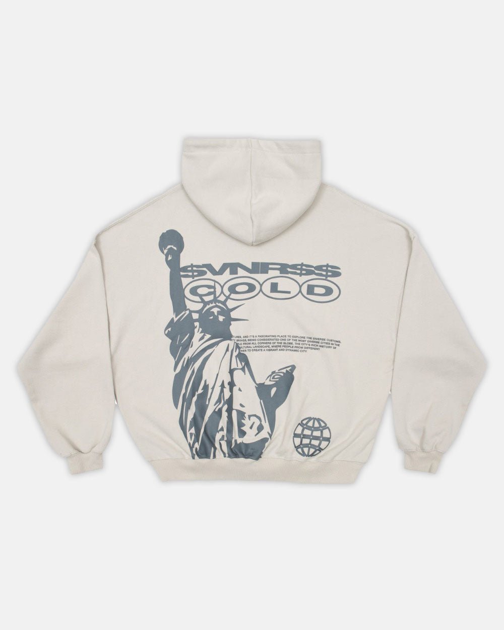 LIBERTY HOODIE PALE GREY - COLD CULTURE