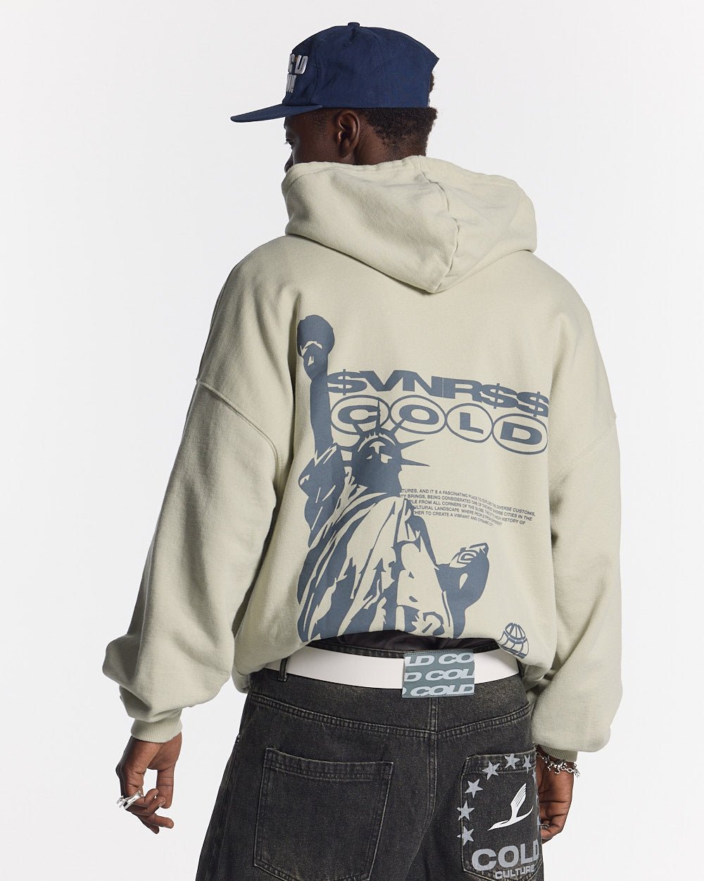 LIBERTY HOODIE PALE GREY - COLD CULTURE