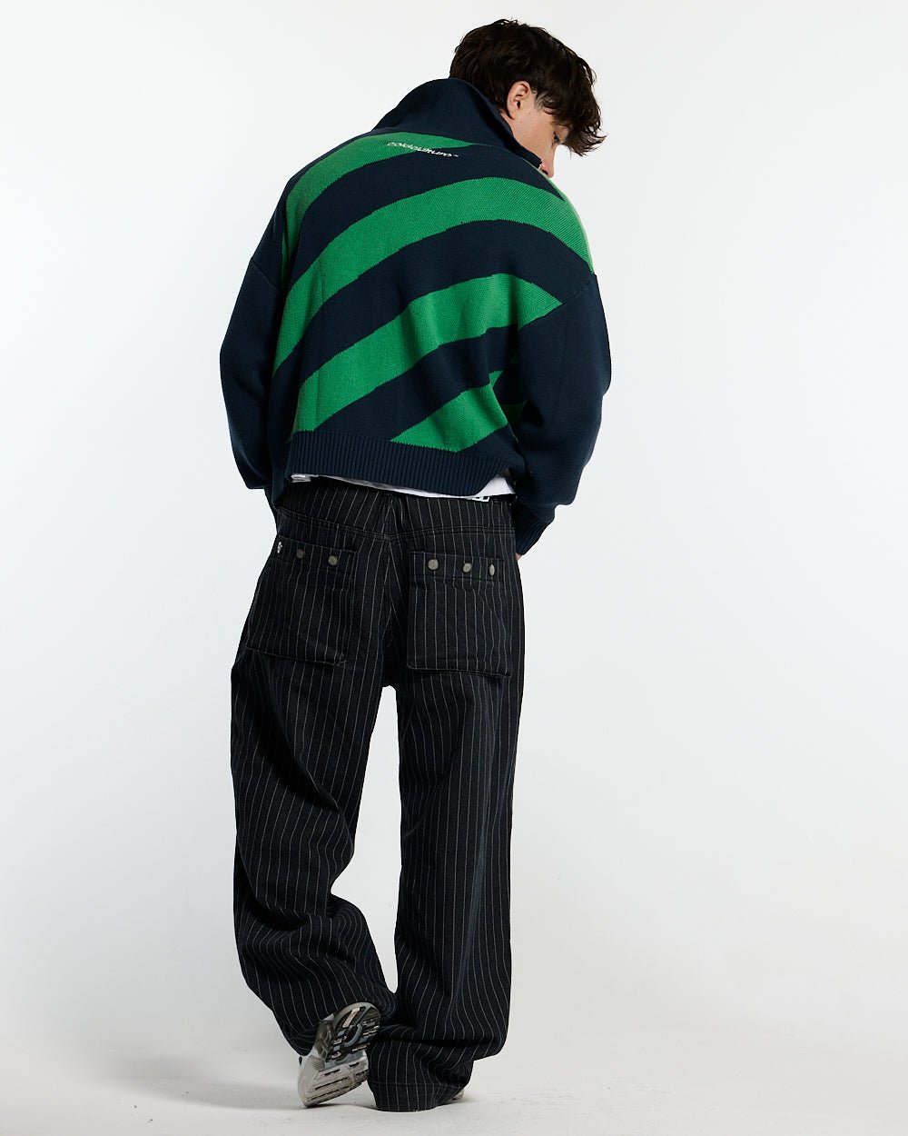 LINES FUSION KNIT GREEN & BLUE - COLD CULTURE