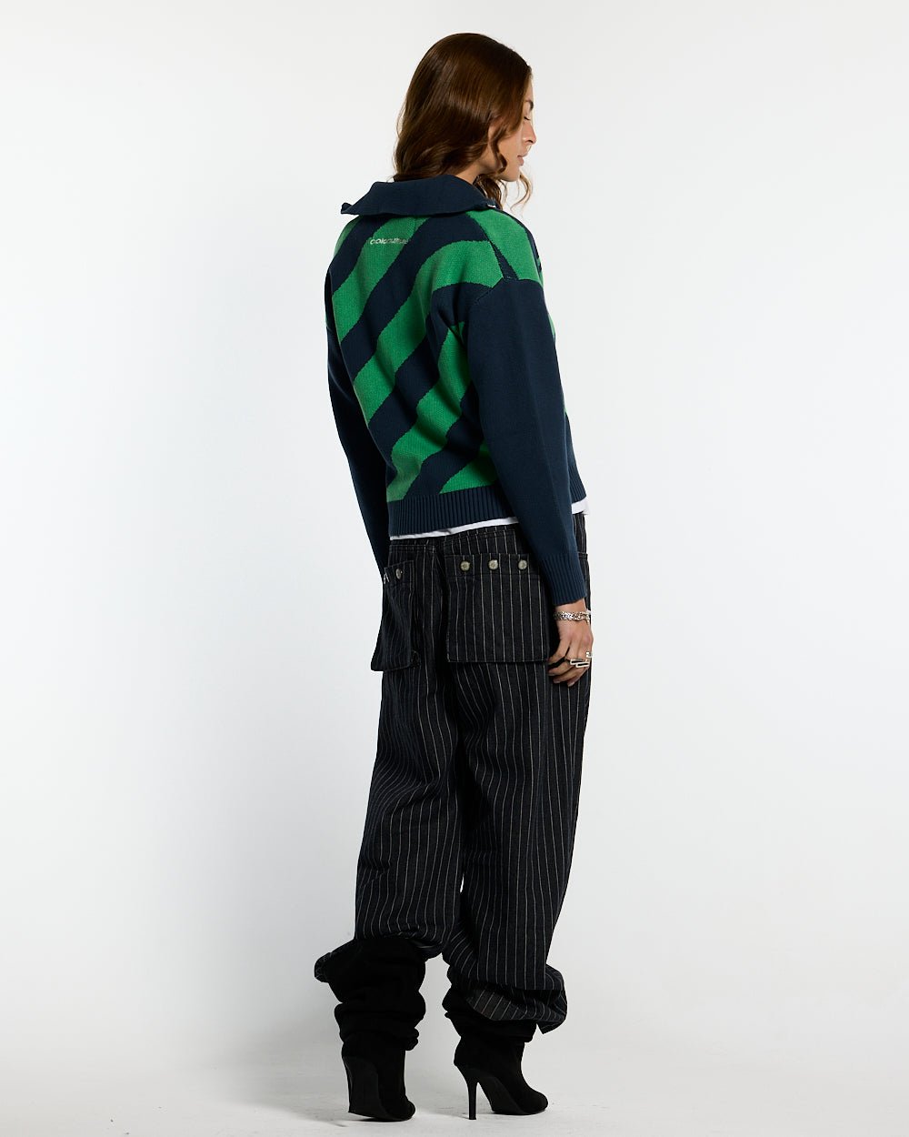 LINES FUSION KNIT GREEN & BLUE - COLD CULTURE