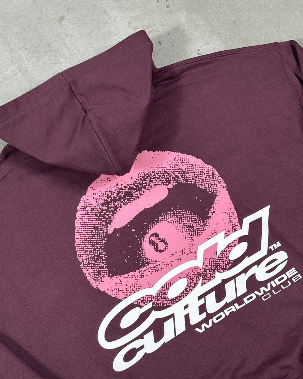 LIP COMBO HOODIE DARK BURGUNDY - Cold Culture