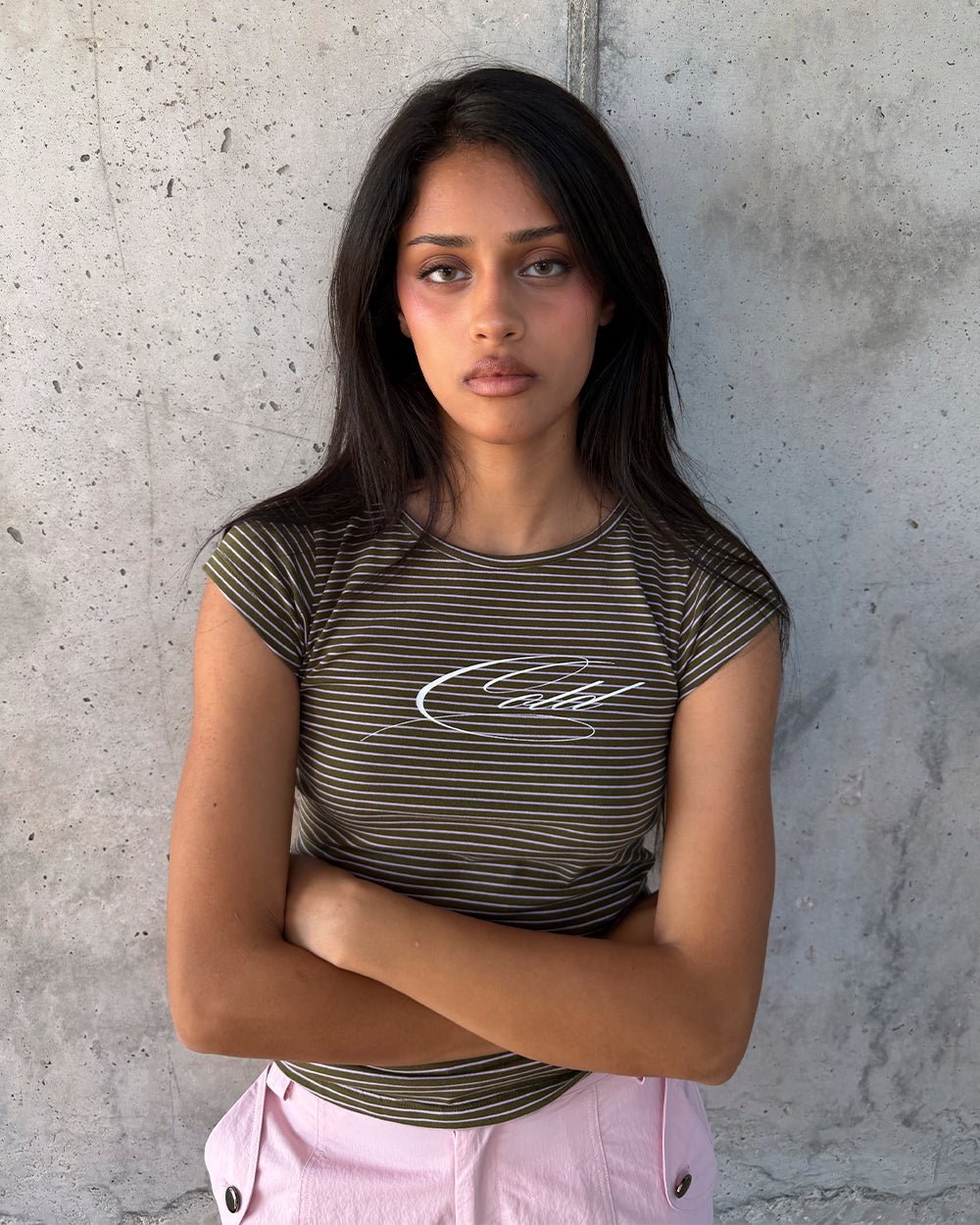 LISA BABY TEE DARK GREEN - Cold Culture