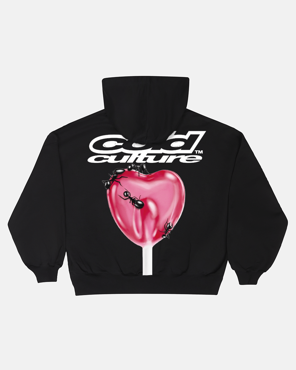 LOLLIPOP ZIP HOODIE BLACK - Cold Culture