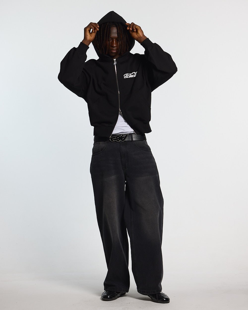 LOLLIPOP ZIP HOODIE BLACK