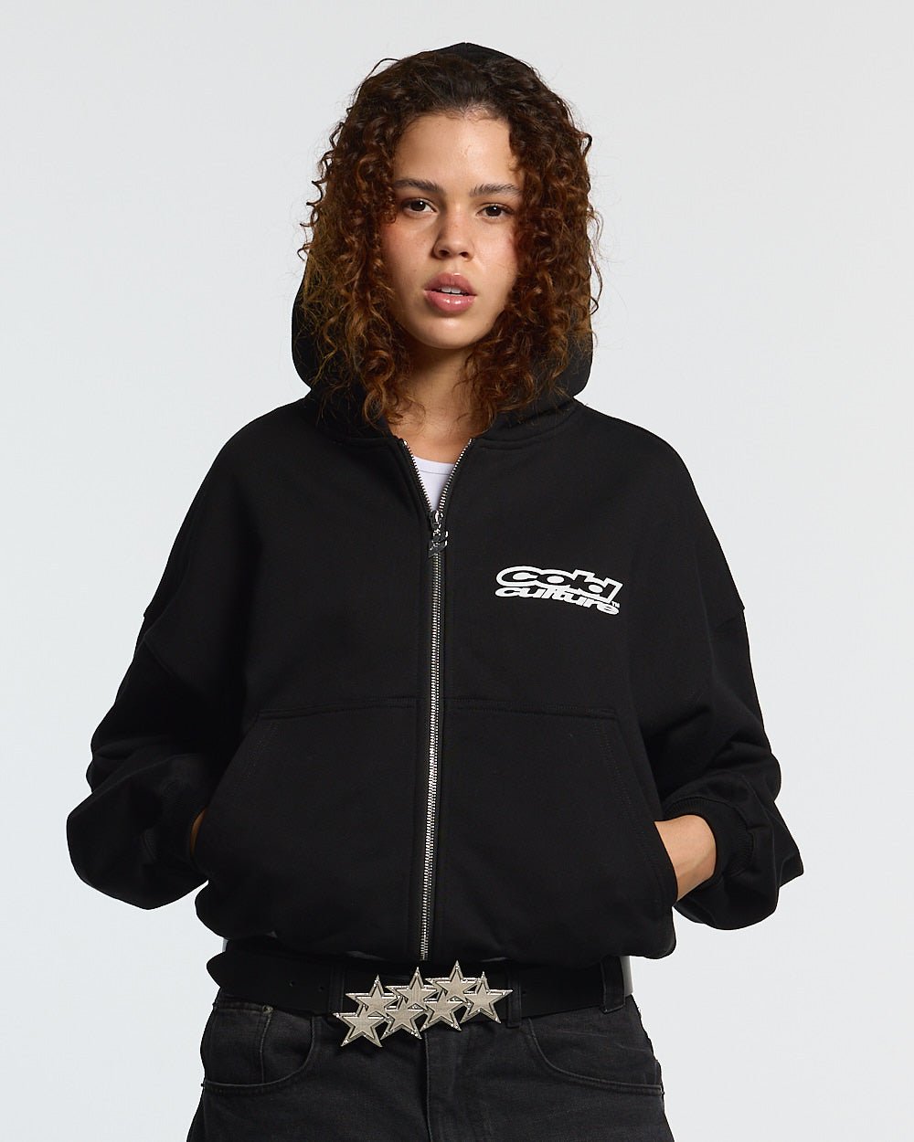 LOLLIPOP ZIP HOODIE BLACK