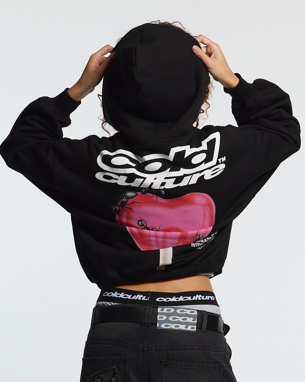 LOLLIPOP ZIP HOODIE BLACK - Cold Culture