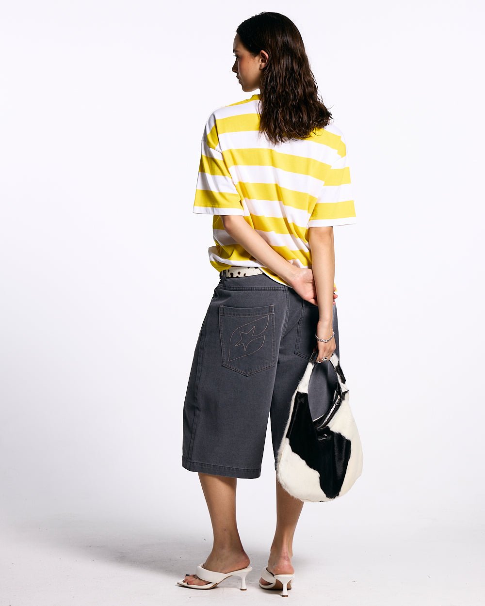 LOLLY ICE TEE WHITE AND YELLOW STRIPES - COLD CULTURE