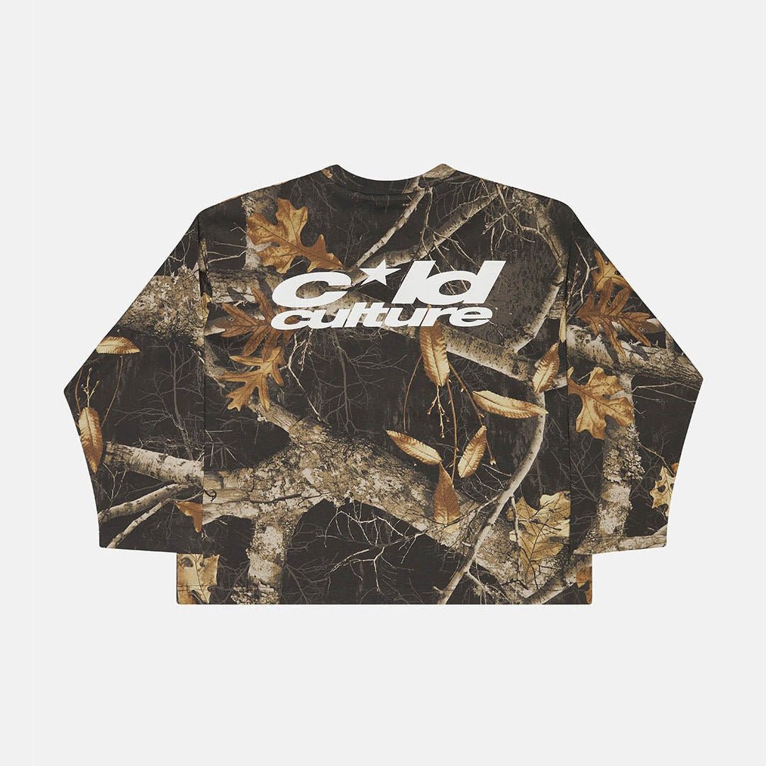 LONGSLEEVE REALTREE BLACK - Cold Culture