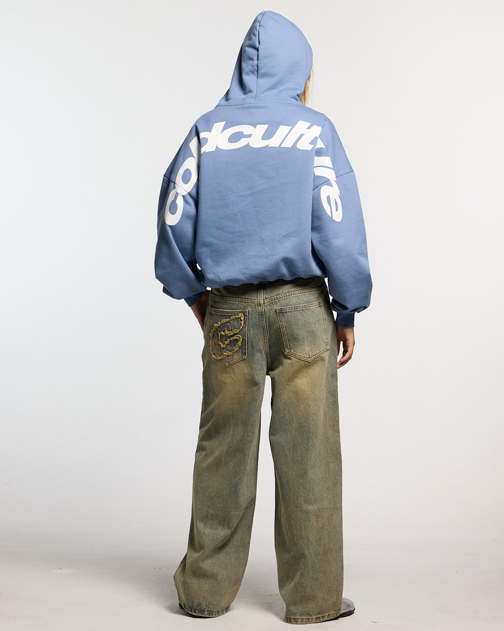 CURVED HOODIE LIGHT BLUE