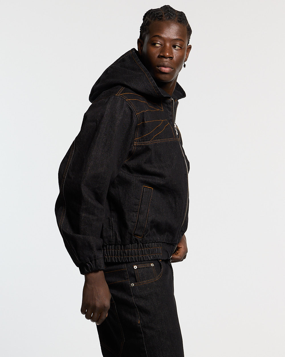 TOP BOY JACKET BLACK DENIM