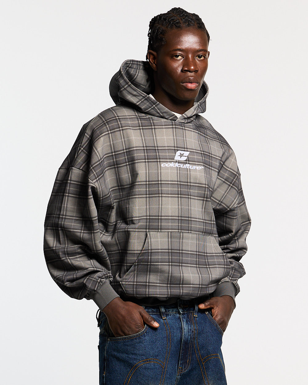 CURVED DRIFT HOODIE TARTAN
