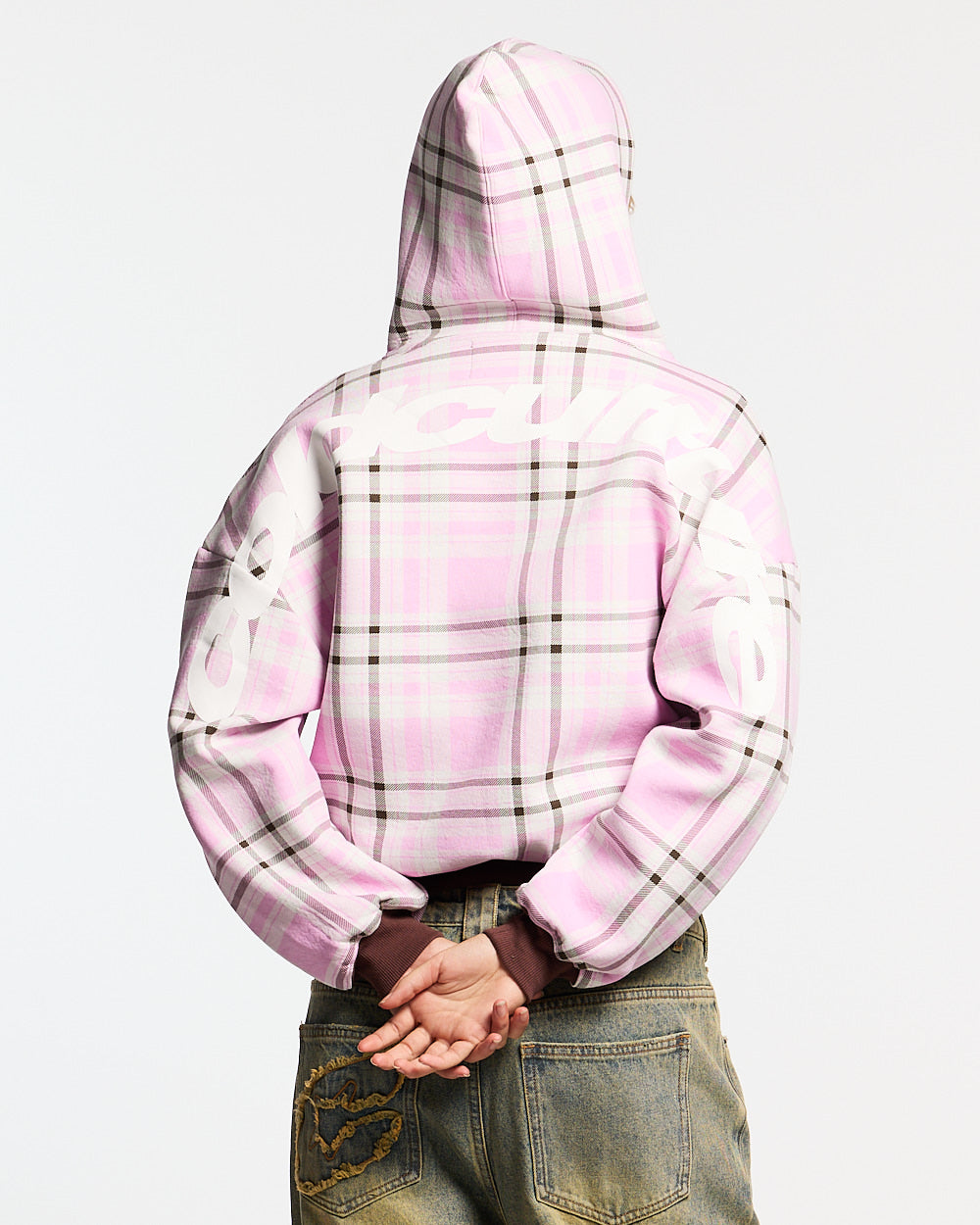 TWO FACES HOODIE BROWN & PINK