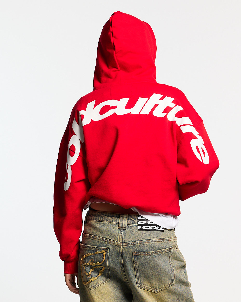 CURVED HOODIE RED