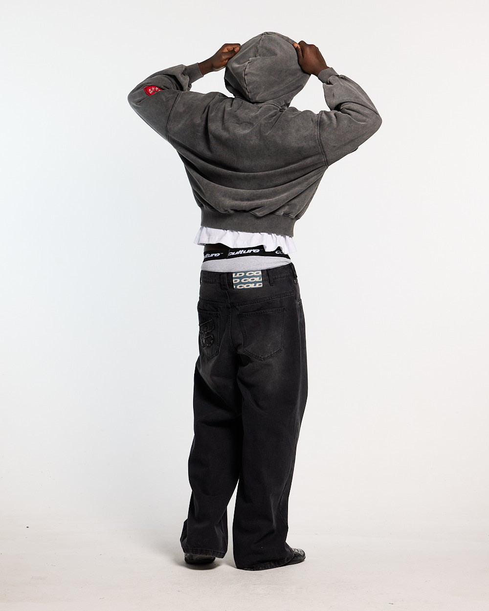 WALKER ZIP HOODIE WASHED BLACK