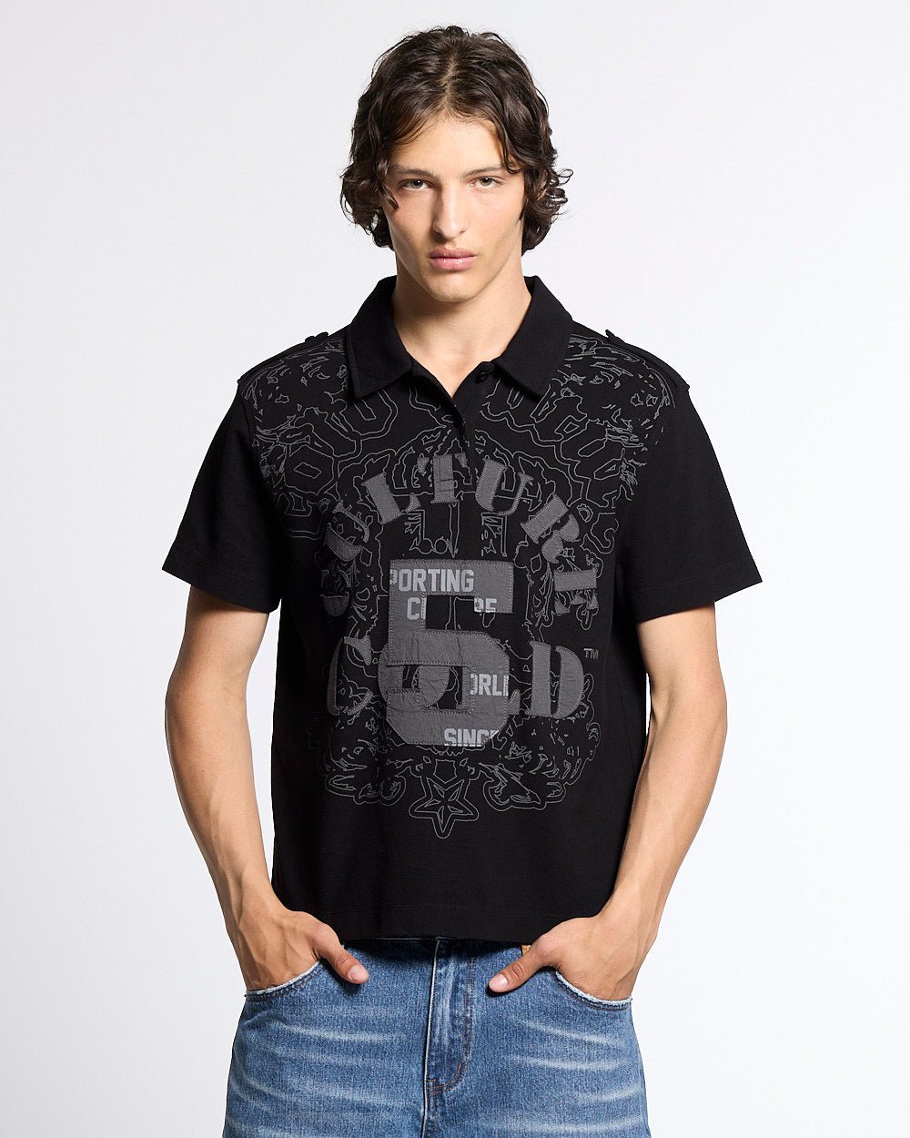 LOOPING POLO BLACK - Cold Culture