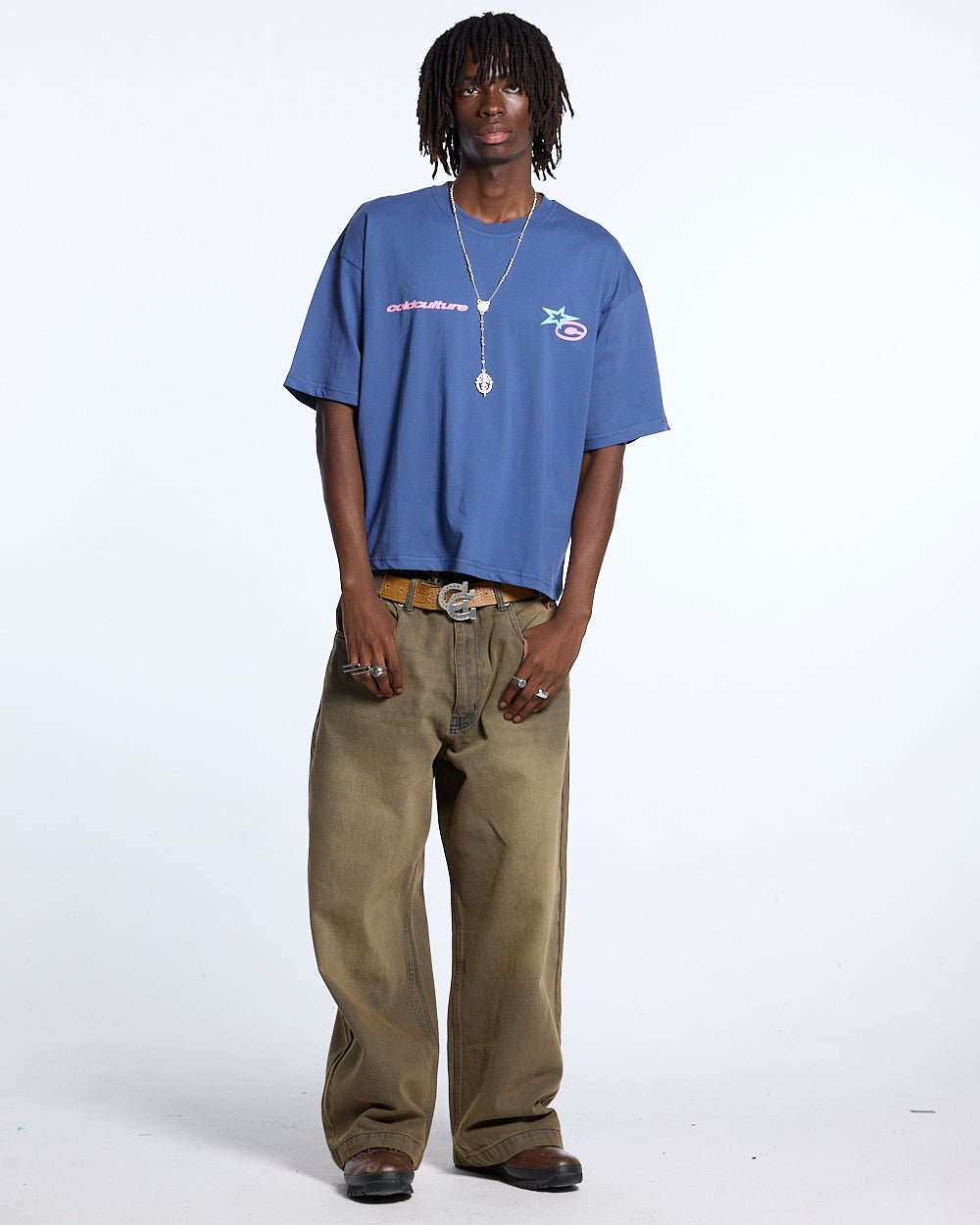 LOVERS POOL TEE COASTAL BLUE - COLD CULTURE
