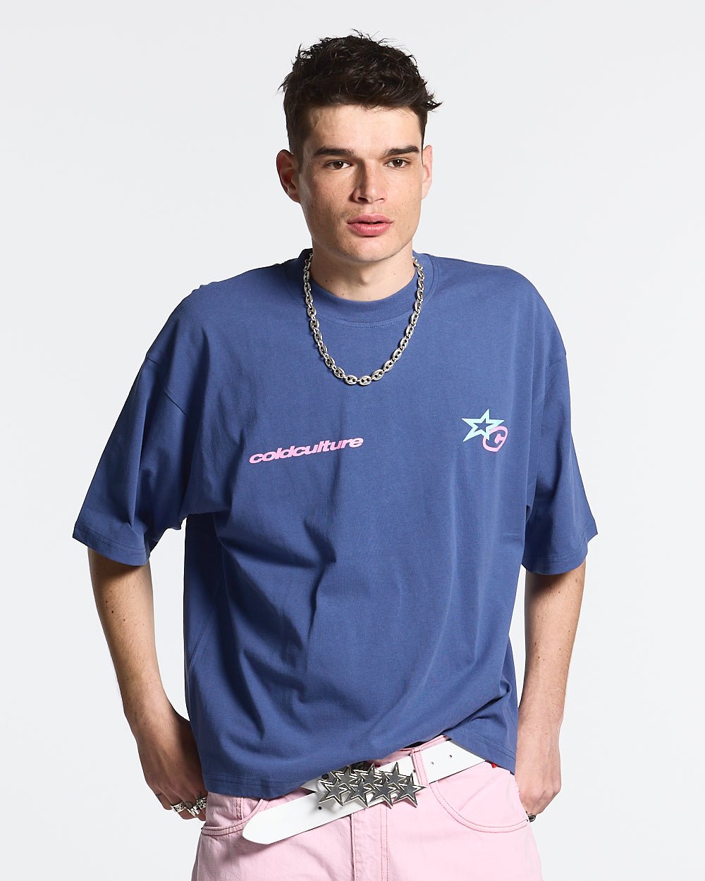 LOVERS POOL TEE COASTAL BLUE - COLD CULTURE