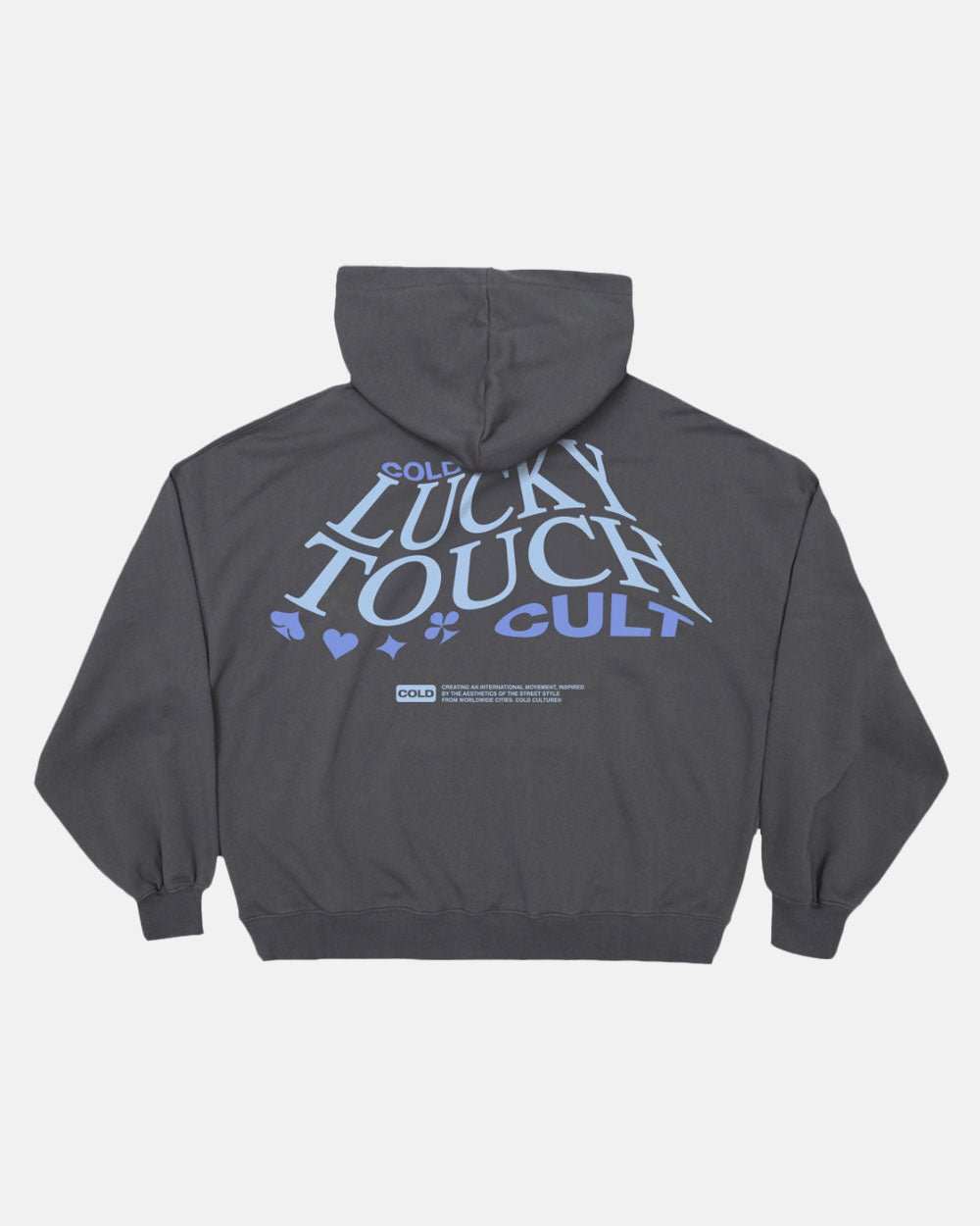 LUCKY TOUCH HOODIE GRAPHITE GREY - COLD CULTURE