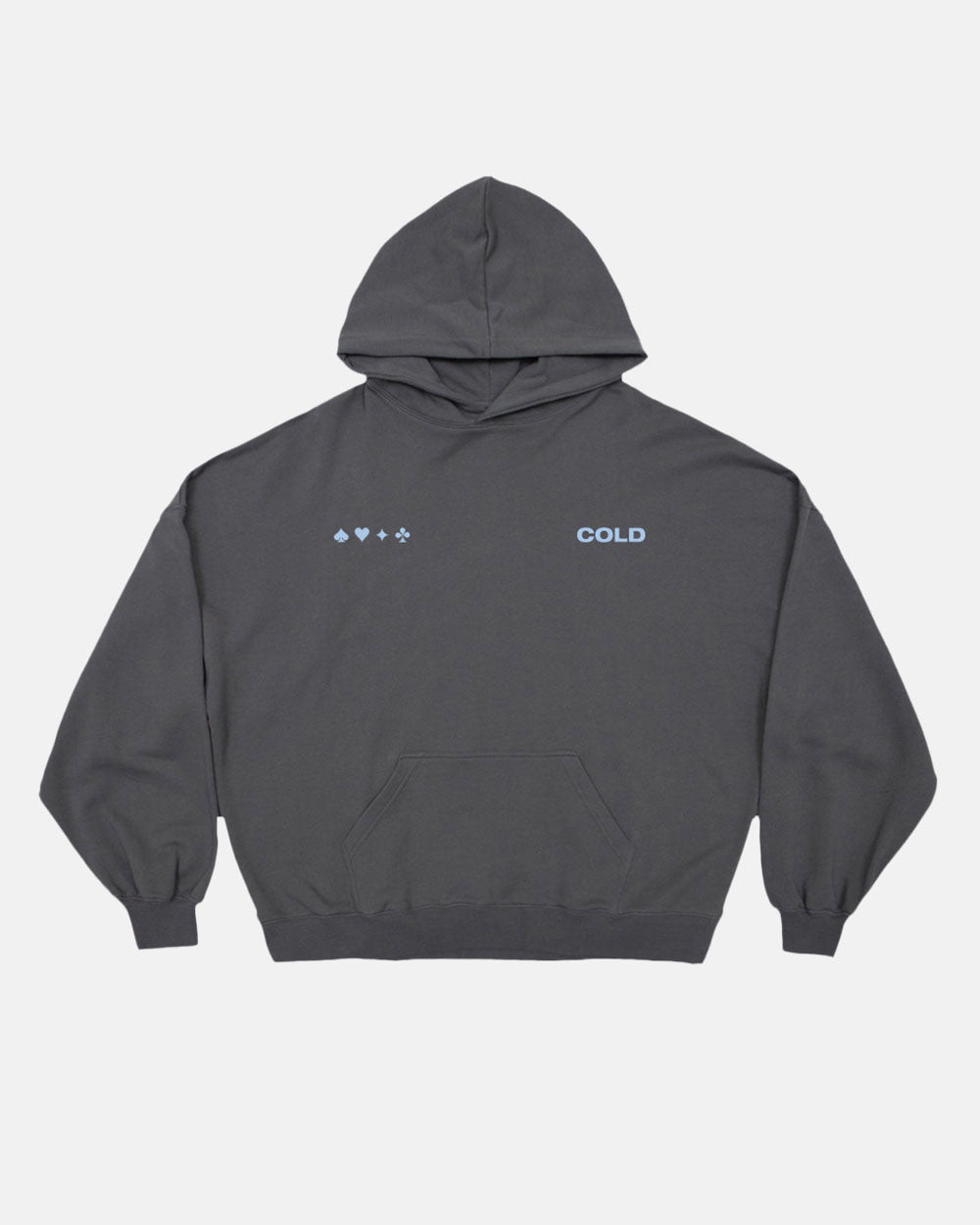 LUCKY TOUCH HOODIE GRAPHITE GREY - COLD CULTURE