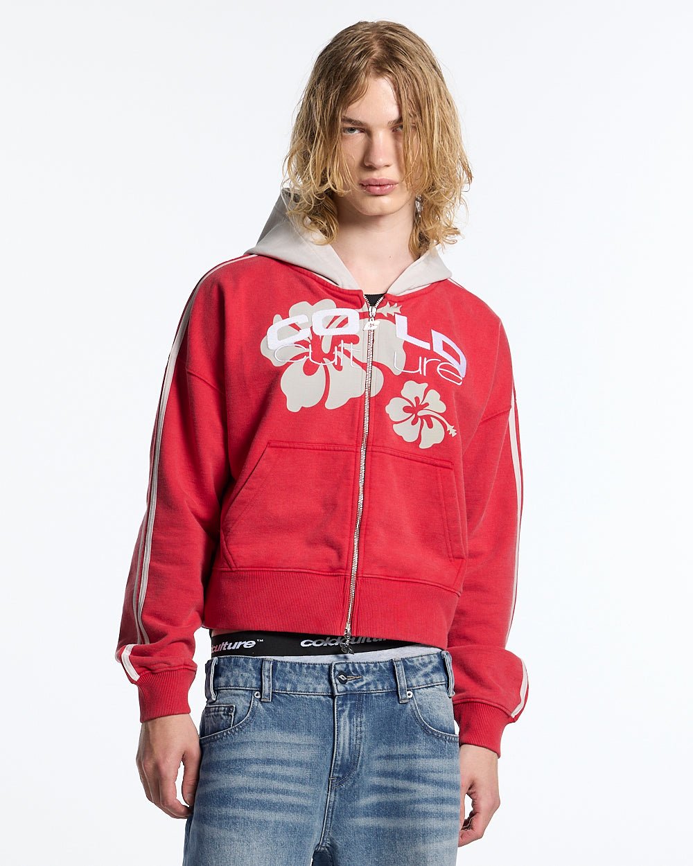 LUSH ZIP HOODIE RED - Cold Culture #man