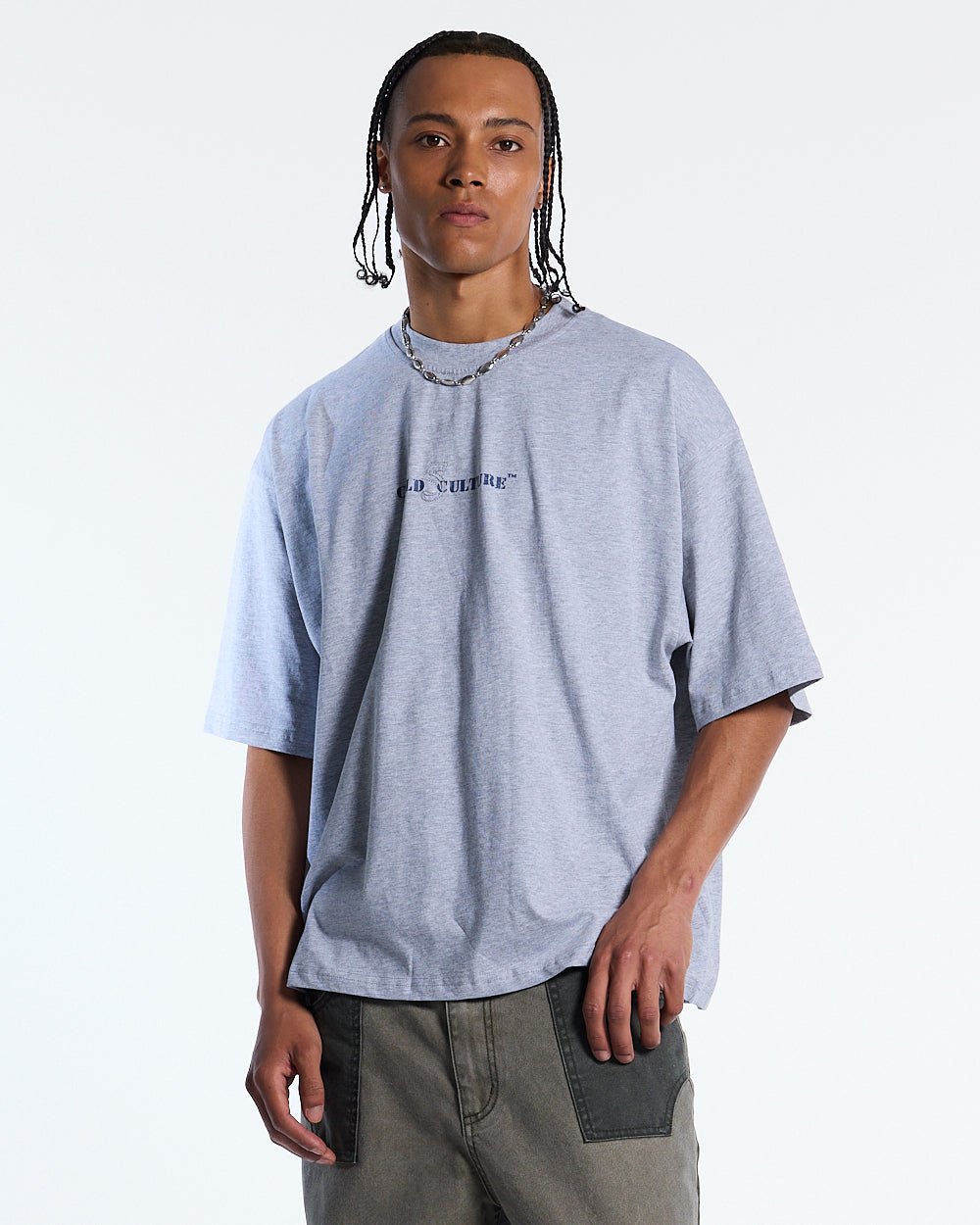 MARINE 55 TEE HEATHER GREY - Cold Culture