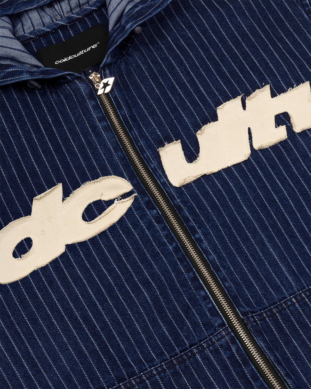 MEMPHIS HOODED SHIRT BLUE DENIM - Cold Culture