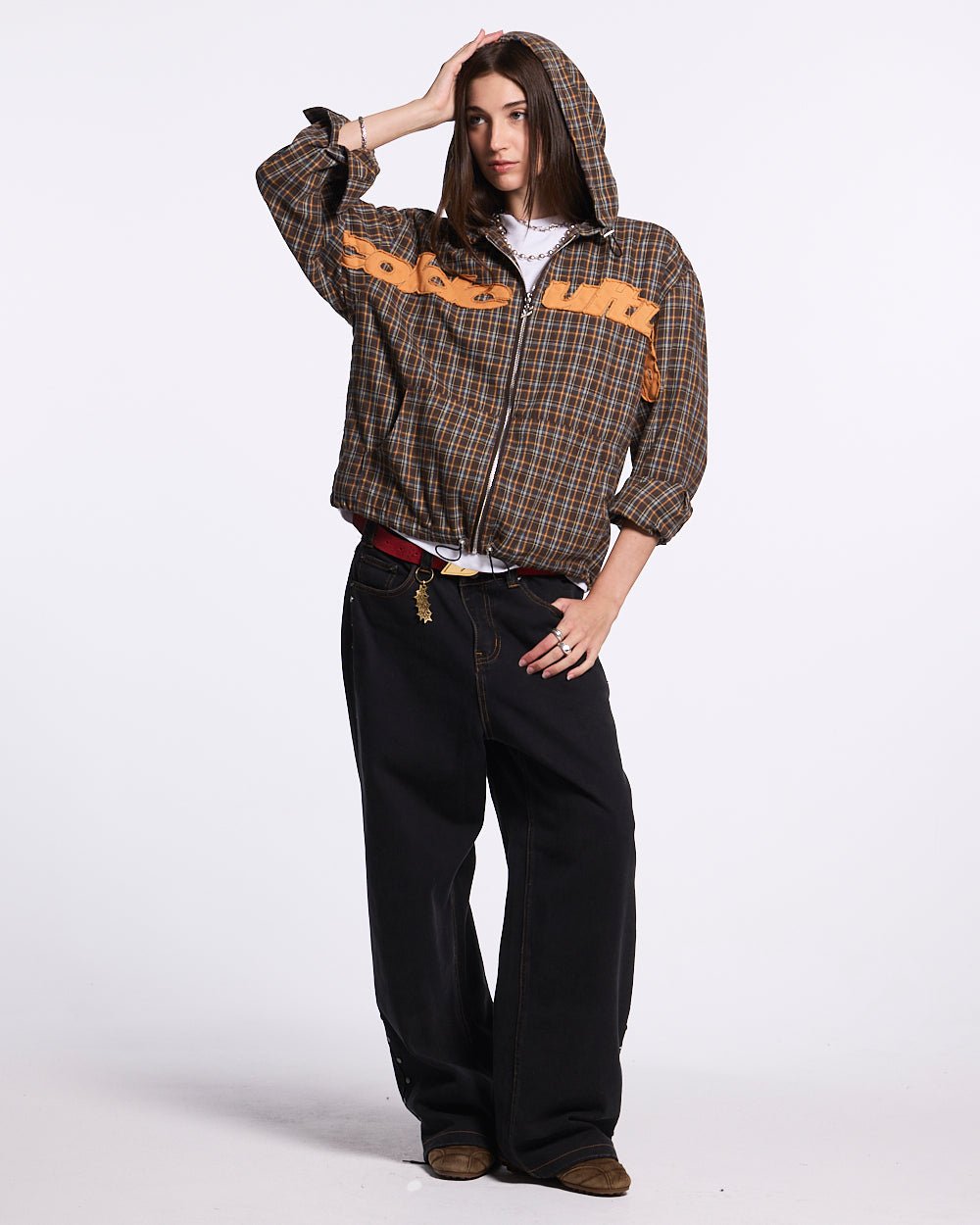 MEMPHIS HOODED SHIRT ORANGE AND BLUE - COLD CULTURE