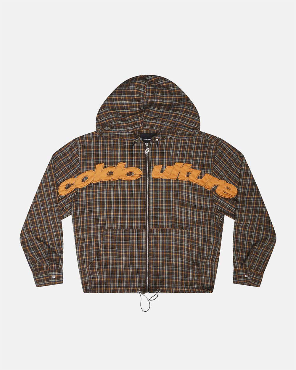 MEMPHIS HOODED SHIRT ORANGE AND BLUE - COLD CULTURE