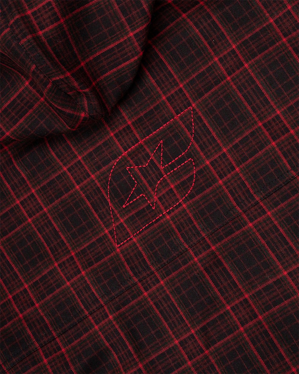 MEMPHIS HOODED SHIRT RED & BLACK TARTAN - Cold Culture