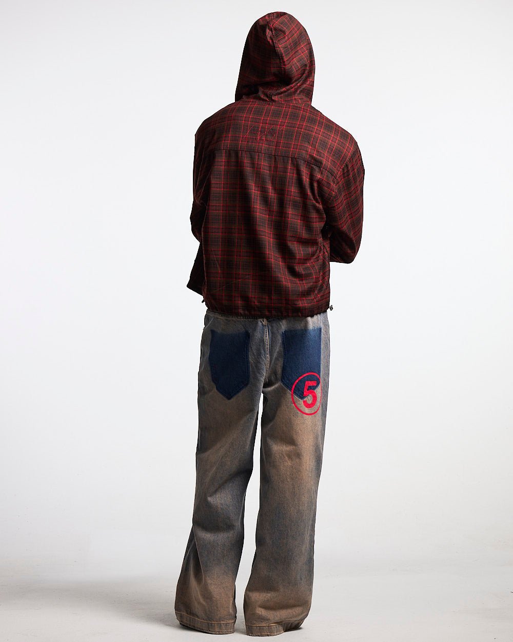 MEMPHIS HOODED SHIRT RED & BLACK TARTAN - Cold Culture