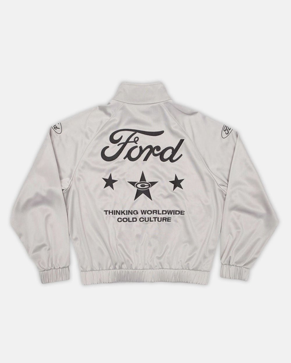 METALLIC FORD ZIP SILVER JACKET - COLD CULTURE