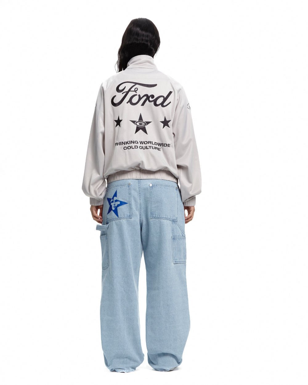 METALLIC FORD ZIP SILVER JACKET - COLD CULTURE